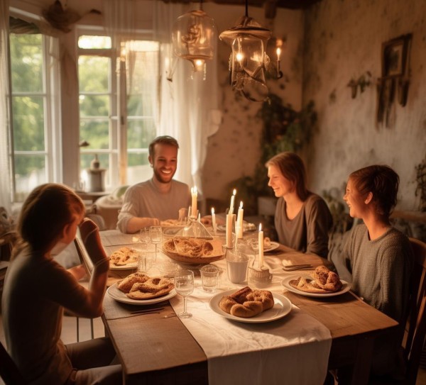 温暖的用餐环境